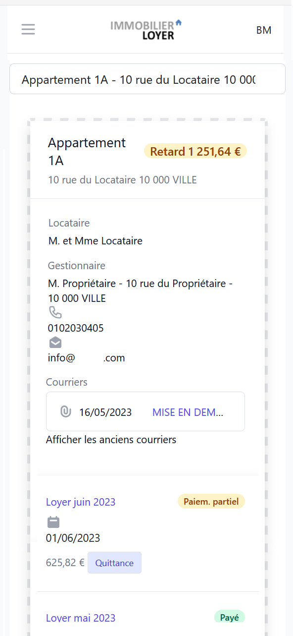 Espace en ligne pour les locataires