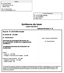 modele lettre quittance facture